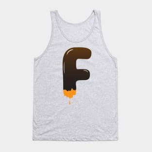 Chocolate Alphabet Letter F Tank Top